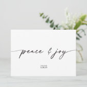 ブランドモダンピース&ジョイホリデークリスマスカード サンキューカード (スタンド正面)