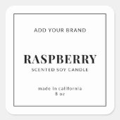 ブランドモダンブラック製品ラベル縁どの追加 スクエアシール (正面)