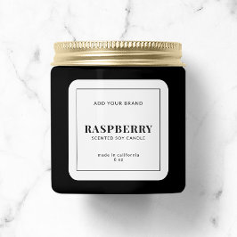 ブランドモダンブラック製品ラベル縁どの追加 スクエアシール