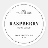 ブランドモダンブラック製品ラベル縁どの追加 ラウンドシール (正面)