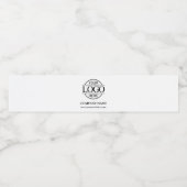 ブランドモダンブラック&ホワイト企業のビジネスロゴ ペットボトルラベル (シングルラベル)