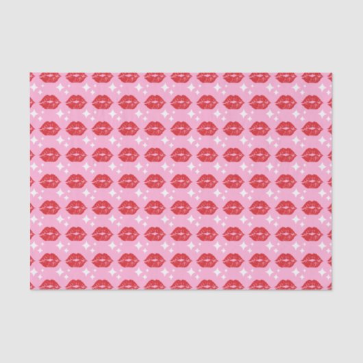 ブランドモダンマーケティングピンクレッドキススターズショップ 薄葉紙 (正面)