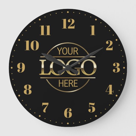 ブランドモダン会社のビジネスロゴのプロモーション ラージ壁時計 (正面)