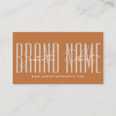 ブランドモダン名boho terracottaをエレガント追加 名刺 (正面)