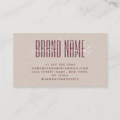 ブランドモダン名burgundy redをエレガント追加 名刺 (裏面)