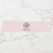 ブランドモダン赤面ピンクカンパニービジネスロゴ ペットボトルラベル (シングルラベル)