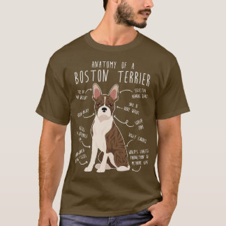 ブランドルボストンテリア犬の解剖学 Tシャツ