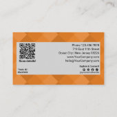 ブランドロイヤリティをオレンジグレイモダンでビルド$XX 割引カード (裏面)