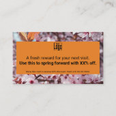 ブランドロイヤリティを構築ありがとう!季節春 割引カード (正面)