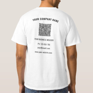 ブランドロゴとQRコードのビジネスTシャツテンプレート Tシャツ