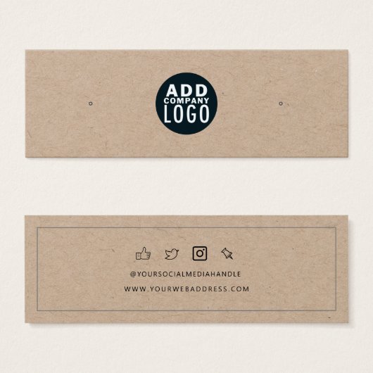 ブランドロゴのスタッドイヤリングディスプレイカードの追加 (正面&裏面)