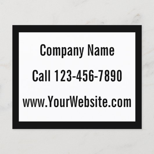 ブランドロゴはこちら会社名の電話Webサイト チラシ (裏面)