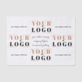 ブランドロゴカスタムのメッセージとウェブサイト 薄葉紙 (正面)