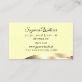 ブランドロゴ付き上品なクリームの波状金ゴールドデコール 名刺 (裏面)