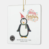 ブランドロゴ会社の従業員のクリスマスの追加 セラミックオーナメント (左)