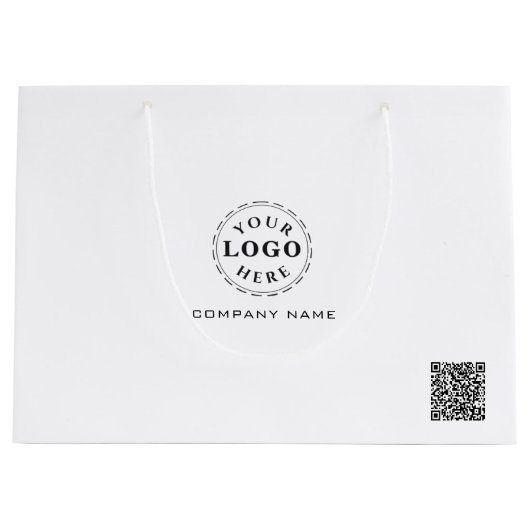 ブランドロゴ入り大型ギフトバッグ ラージペーパーバッグ (正面)