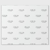 ブランドロゴ名パターモダンンエレガント ラッピングペーパー (フラット)