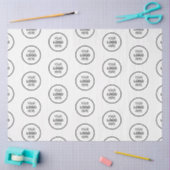 ブランドロゴ名パターモダンンエレガント 薄葉紙 (クラフト)