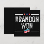 ブランドンが勝ち、ブランドンがおもしろい勝ち、ブランドンがアメリカで勝つ セーブザデート (正面/裏面)