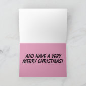 ブランドンにいこう！ピンクキャディのクリスマスカード カード (内部)