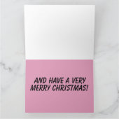 ブランドンにいこう！ ピンクキャディ  ビッグ クリスマスカード カード (内部)