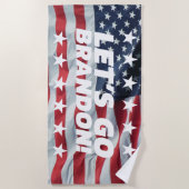 ブランドンに行こう!フォント5ビーチタオル ビーチタオル (正面)