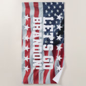 ブランドンに行こう！フォント6ビーチタオル ビーチタオル (正面)