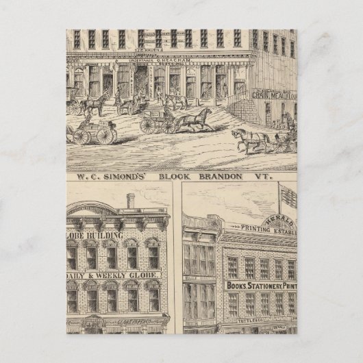 ブランドンのWCシモンドズブロック ポストカード (正面)