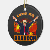 ブランドンアンチバイデン氏トランプ政治おもしろいへ セラミックオーナメント (左)