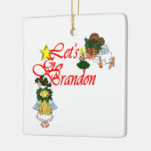 ブランドンエンジェルのクリスマスオーナメントに行こう セラミックオーナメント (左)