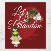 ブランドンエンジェルのクリスマスワインラベルに行こう ワインラベル (シングルラベル)