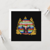 ブランドンクリスマストランプスノーフレークホリデー カード (正面/裏面インサイチュ)