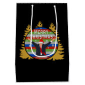 ブランドンクリスマストランプスノーフレークホリデー ミディアムペーパーバッグ (裏面)