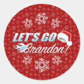 ブランドンクリスマスラベルを行こう ラウンドシール (正面)