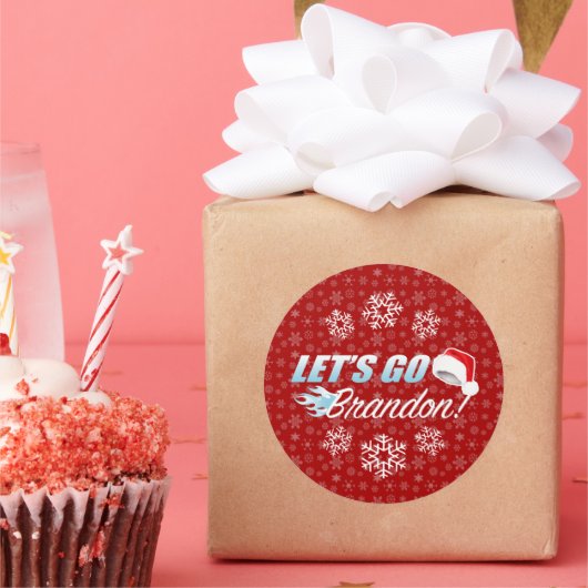 ブランドンクリスマスラベルを行こう ラウンドシール (パーティー)