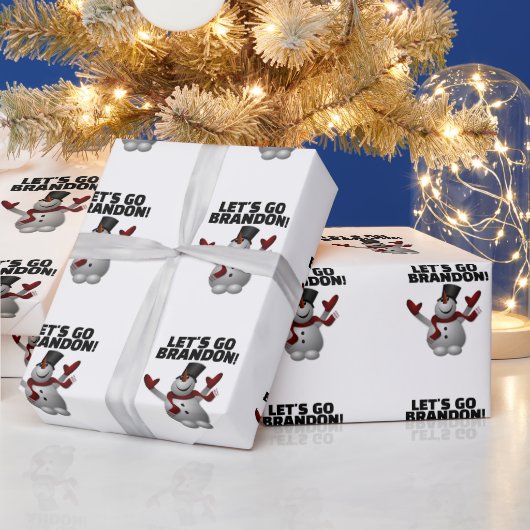 ブランドンクリスマス雪だるま ラッピングペーパー (クリスマス)