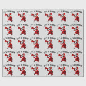 ブランドンサンタクリスマスラッピング紙 ラッピングペーパー (フラット)