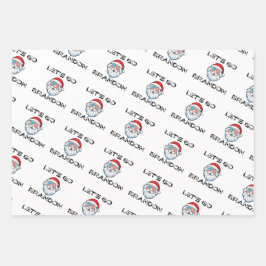 ブランドンジョーバイデン氏サンタのクリスマスラッピン行こう ラッピングペーパーシート