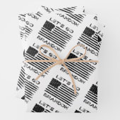 ブランドンジョーバイデン氏国旗動揺しての包み ラッピングペーパーシート (インサイチュ)