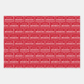 ブランドントランプ2024クリスマスおもしろい行こう ラッピングペーパーシート (正面)