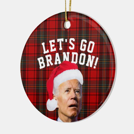 ブランドンバイデン氏クリスマスオーナメントおもしろいへ セラミックオーナメント (左)