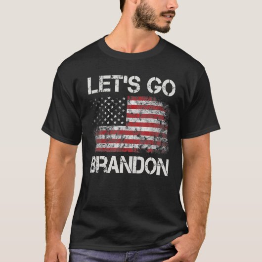 ブランドン保守的な米国旗に行こう。 Tシャツ (正面)