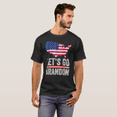 ブランドン国旗のサングラスおもしろいを(背中に)行こう Tシャツ (正面フル)