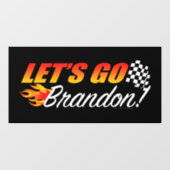 ブランドン国旗市松模様にの炎を出そう ウィンドウサイン (シート)