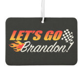 ブランドン国旗市松模様にの炎を出そう カーエアーフレッシュナー (裏面)