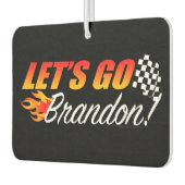 ブランドン国旗市松模様にの炎を出そう カーエアーフレッシュナー (左)