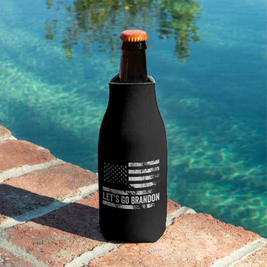 ブランドン愛国的なアメリカおもしろい国旗を出そう ボトルクーラー (インサイチュ プール)