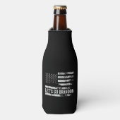 ブランドン愛国的なアメリカおもしろい国旗を出そう ボトルクーラー (ボトル正面)