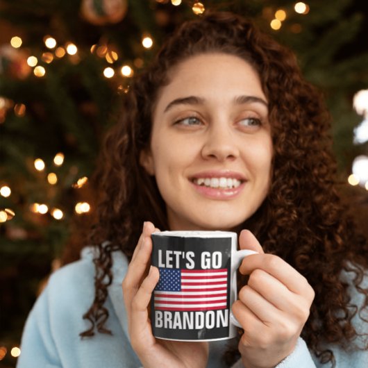 ブランドン愛国的なコーヒーマグ行こう ツートーンマグカップ