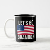ブランドン愛国的なコーヒーマグ行こう ツートーンマグカップ (左)